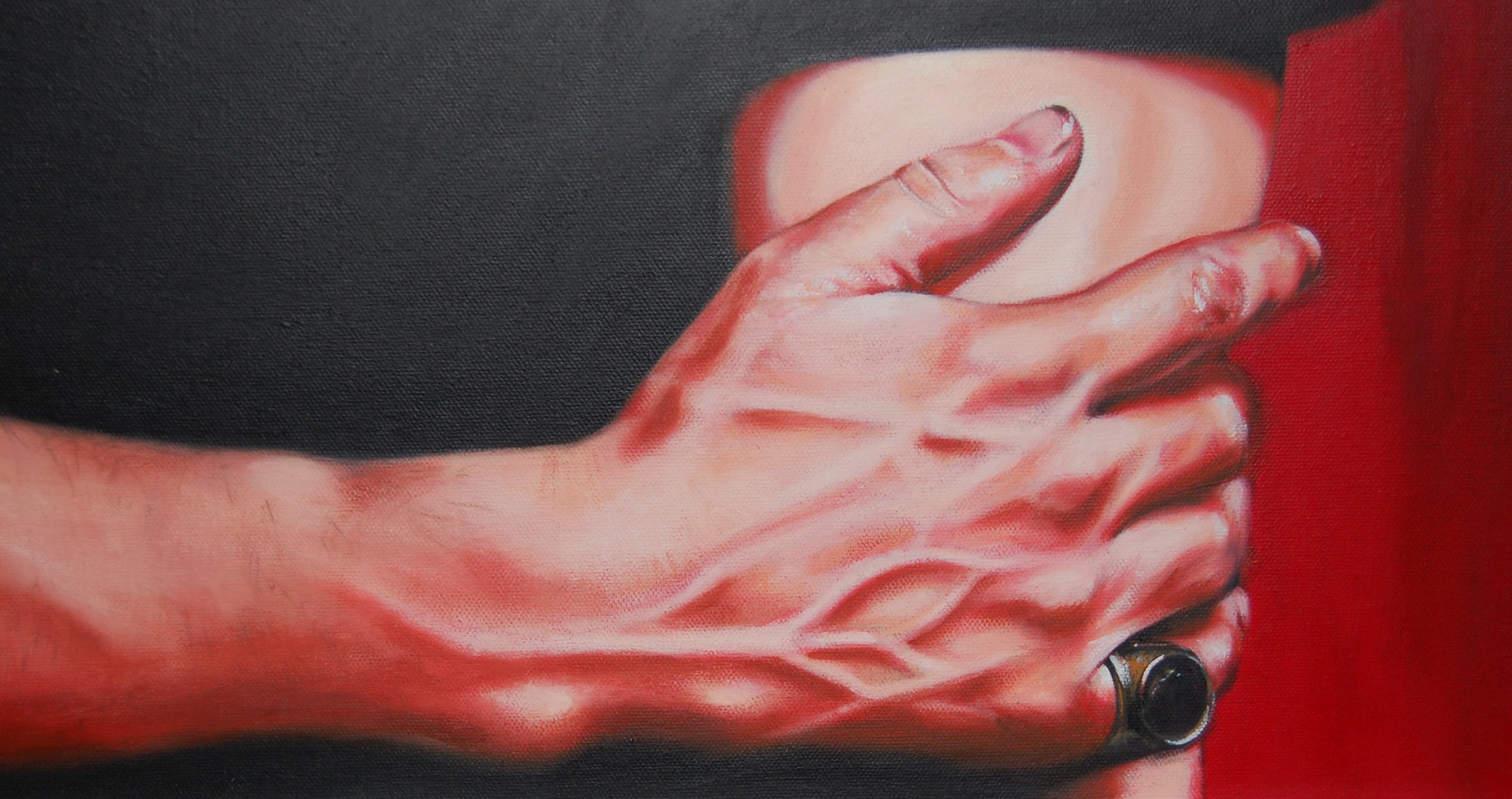 Jack White (Portrait) by Pauline Alldis (fantastic large Original Oil on Canvas) 34 x 34 inches framed. - Image 3