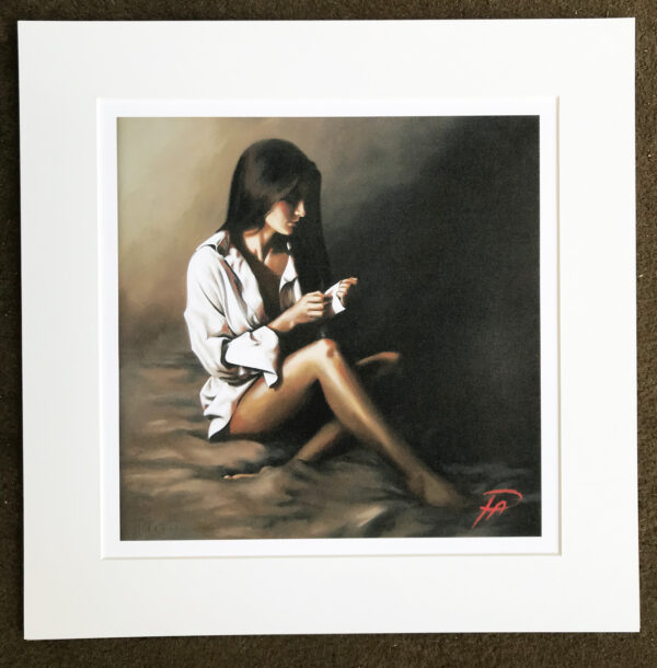 his white shirt (mounted)