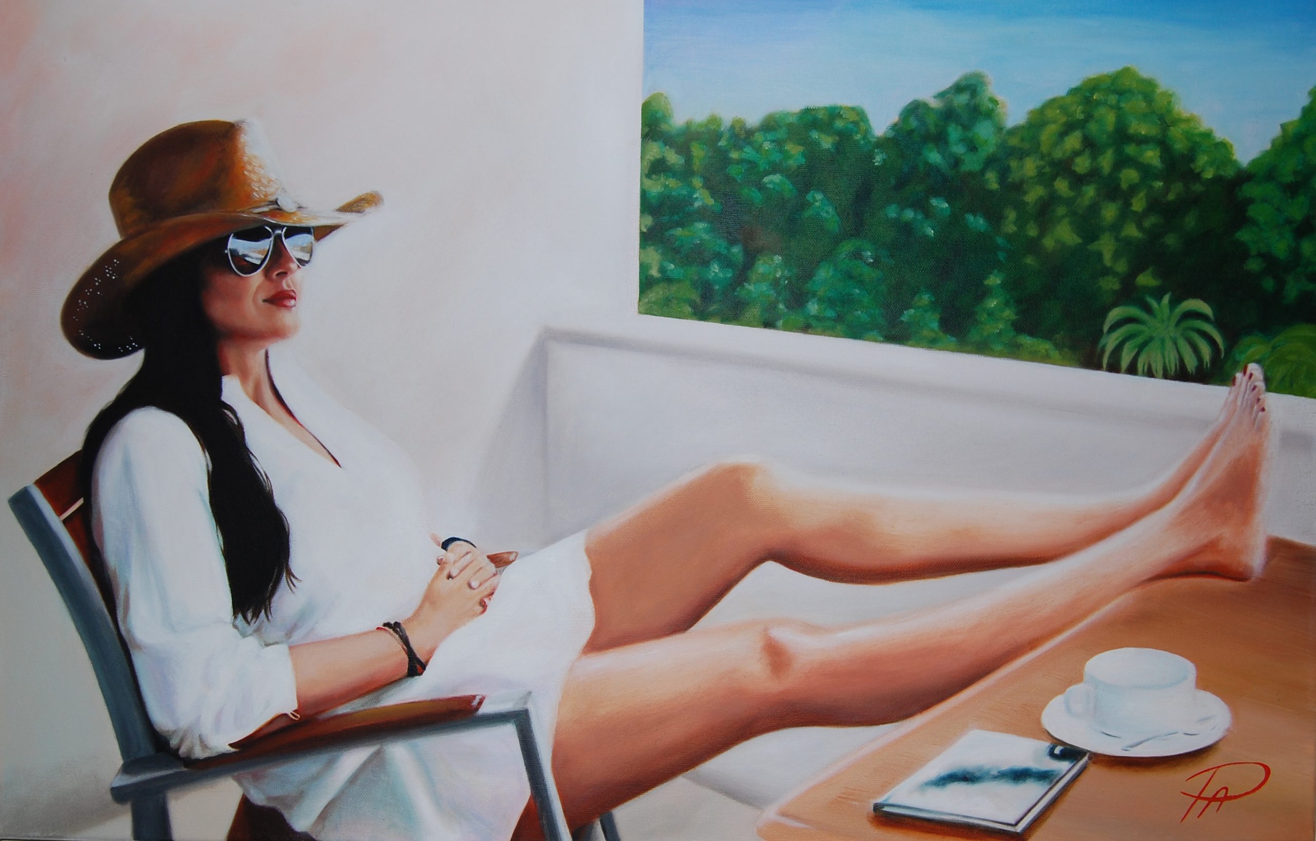 Summer Sun No.1 (original Oil on Canvas - framed) ** new ** by Pauline Alldis - Image 2