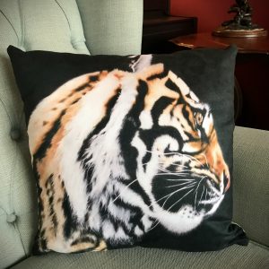 pauline alldis tiger profile cushion