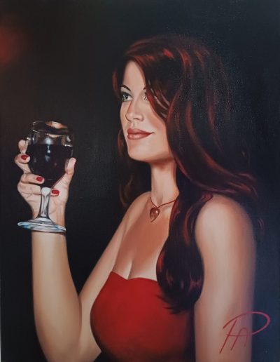 A glass of red