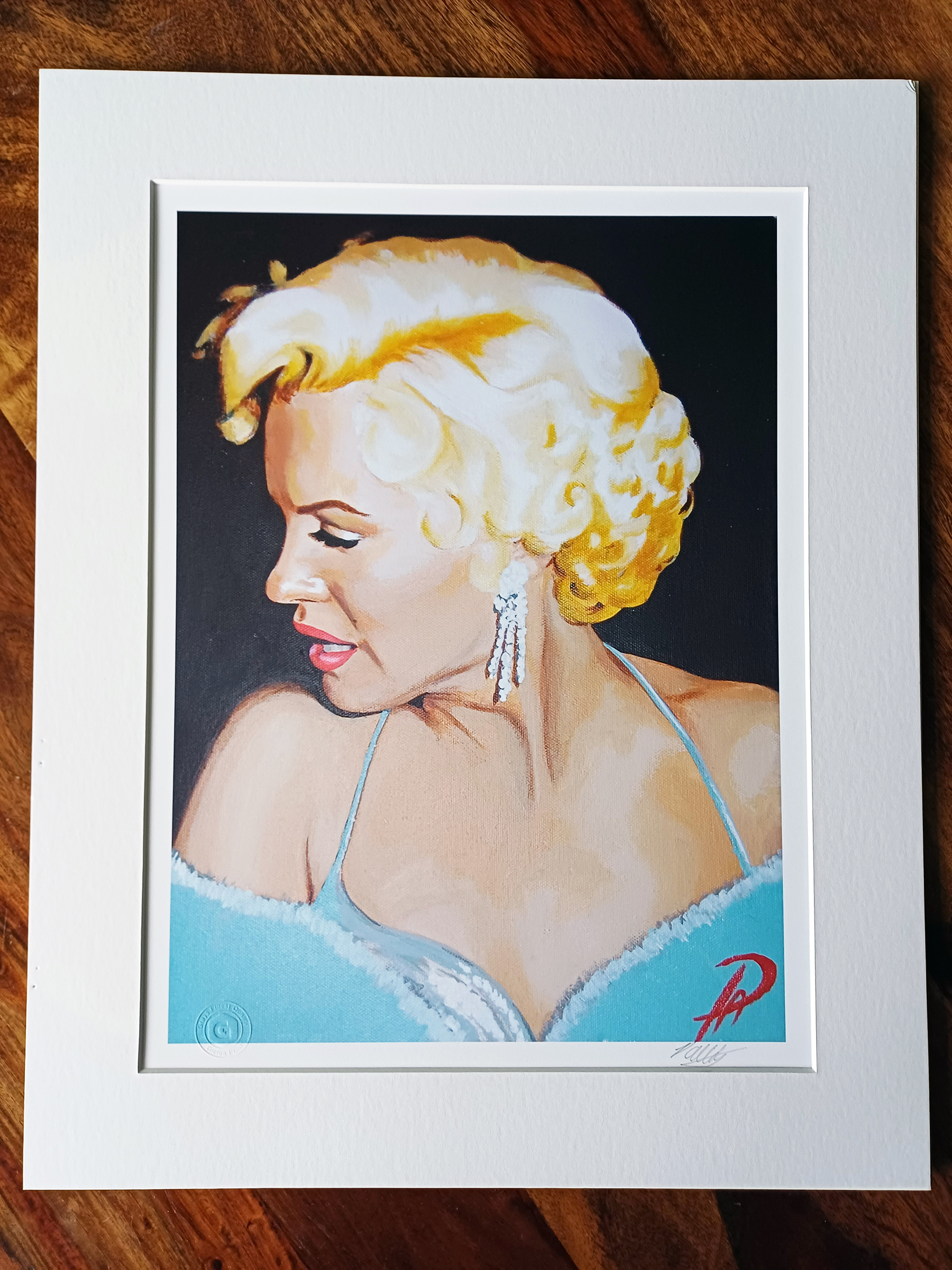 Marilyn Monroe by Pauline Alldis (signed open edition quality print) (20 x 16 inches mounted) - Image 2